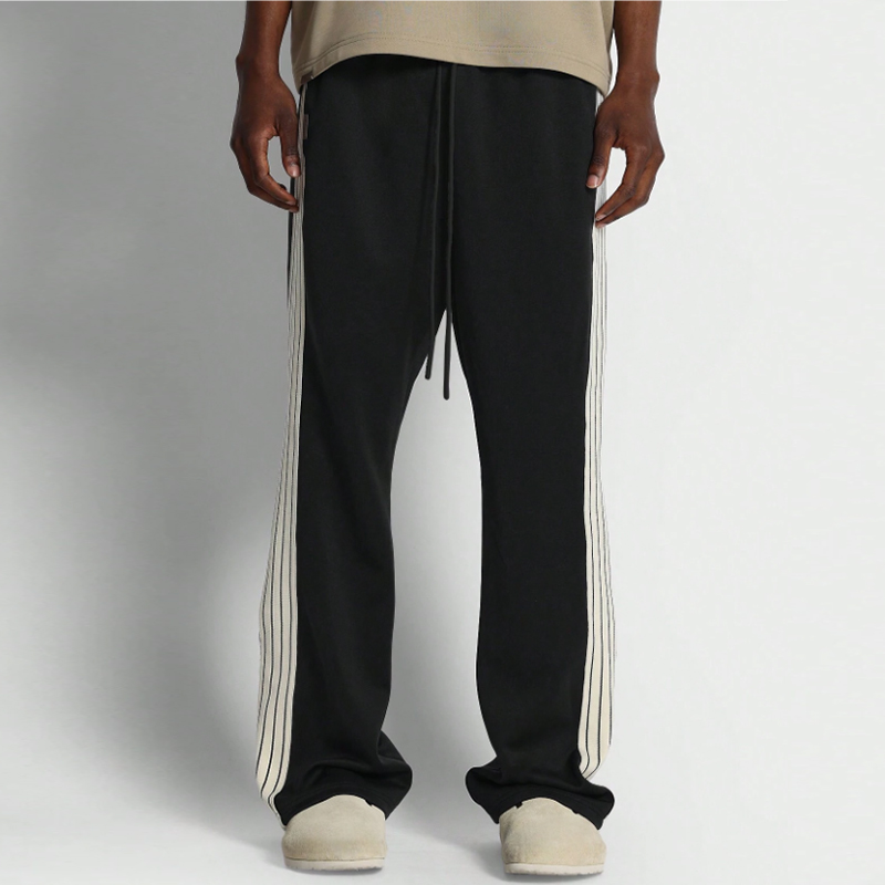 unleash your sporty vibe with hongfeng's striped sweatpants, designed for active men.